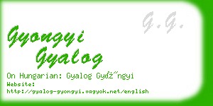 gyongyi gyalog business card